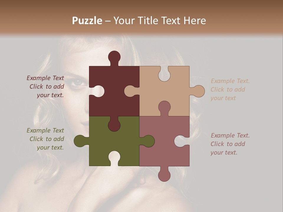 A Woman Posing For A Picture With Her Hand On Her Chest PowerPoint Template