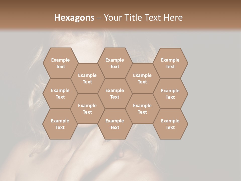 A Woman Posing For A Picture With Her Hand On Her Chest PowerPoint Template