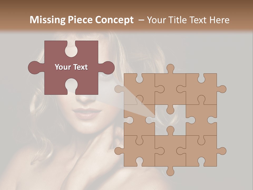 A Woman Posing For A Picture With Her Hand On Her Chest PowerPoint Template