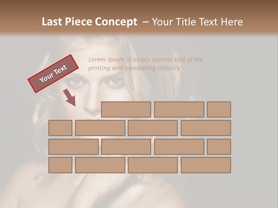 A Woman Posing For A Picture With Her Hand On Her Chest PowerPoint Template