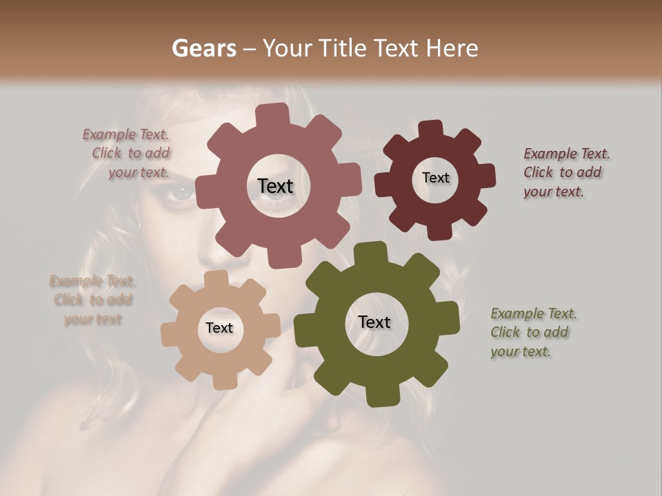 A Woman Posing For A Picture With Her Hand On Her Chest PowerPoint Template