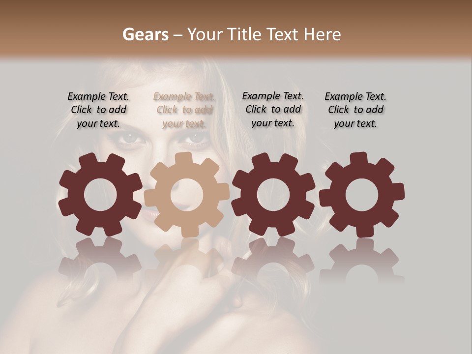 A Woman Posing For A Picture With Her Hand On Her Chest PowerPoint Template