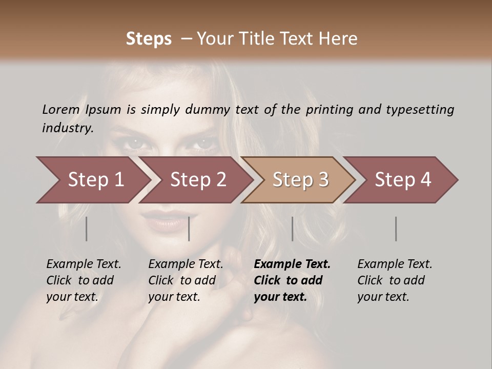 A Woman Posing For A Picture With Her Hand On Her Chest PowerPoint Template