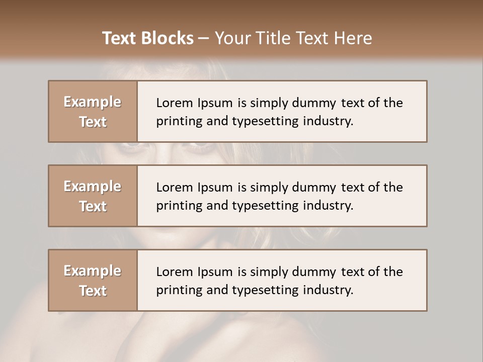 A Woman Posing For A Picture With Her Hand On Her Chest PowerPoint Template