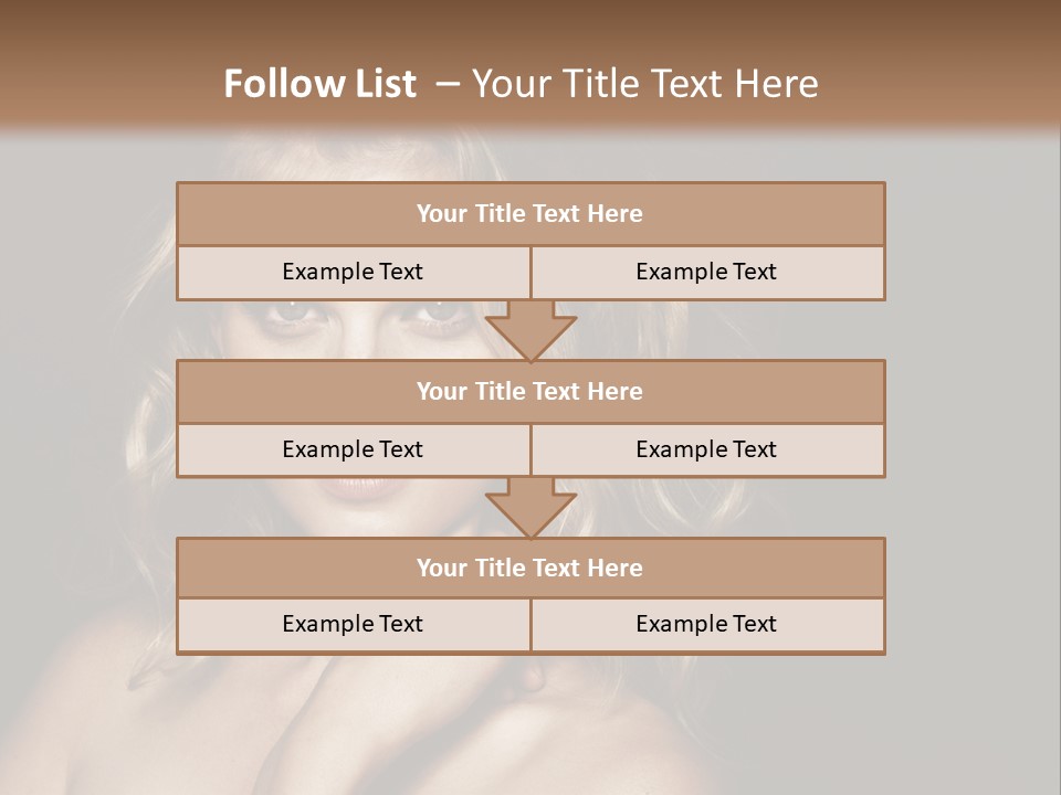 A Woman Posing For A Picture With Her Hand On Her Chest PowerPoint Template