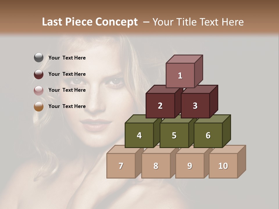 A Woman Posing For A Picture With Her Hand On Her Chest PowerPoint Template