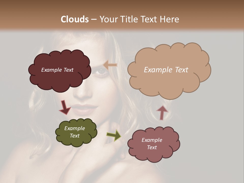 A Woman Posing For A Picture With Her Hand On Her Chest PowerPoint Template