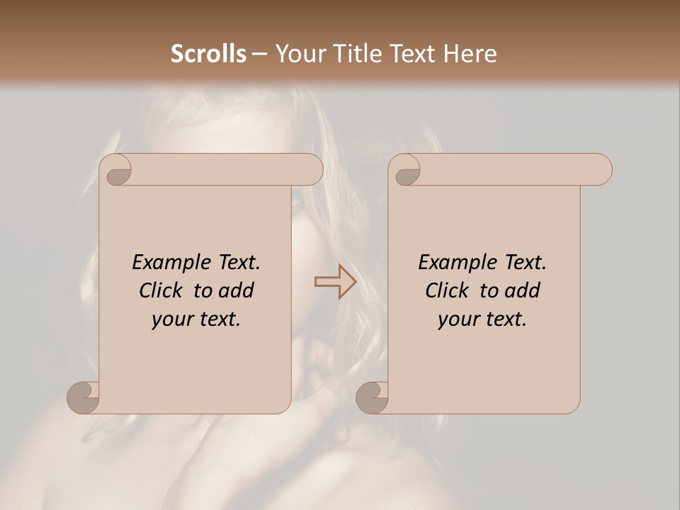 A Woman Posing For A Picture With Her Hand On Her Chest PowerPoint Template