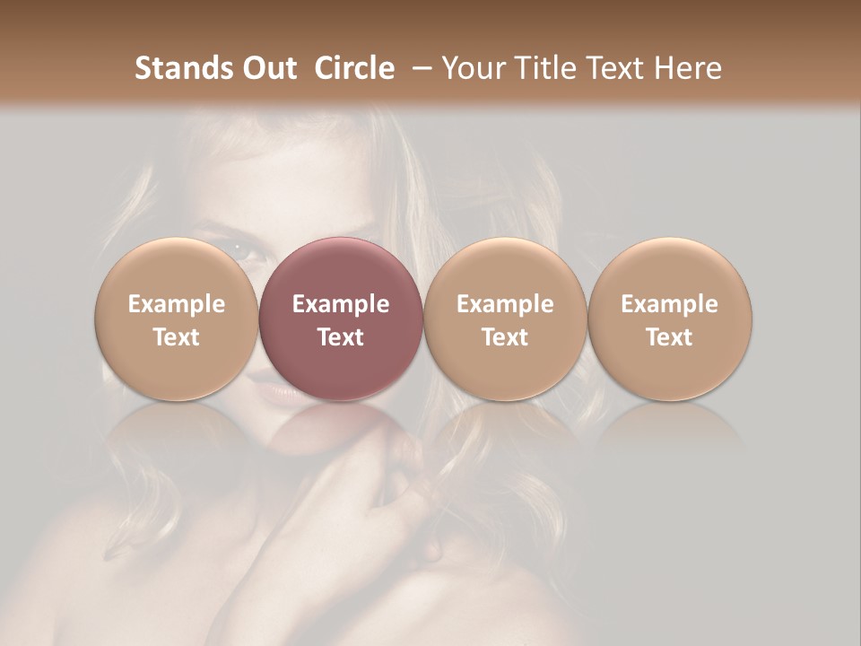 A Woman Posing For A Picture With Her Hand On Her Chest PowerPoint Template