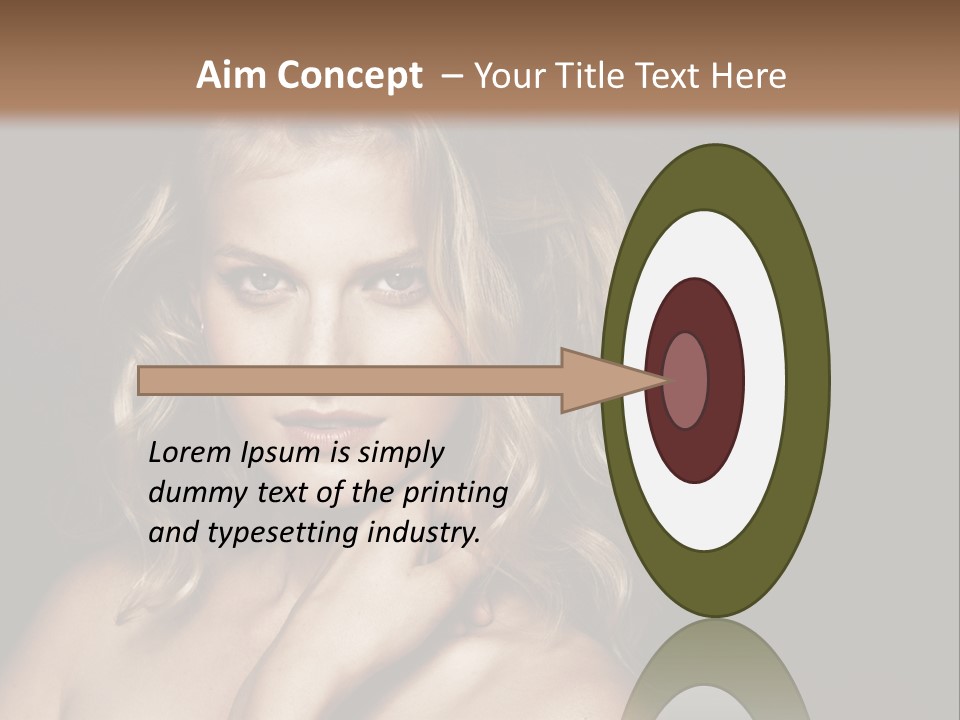 A Woman Posing For A Picture With Her Hand On Her Chest PowerPoint Template