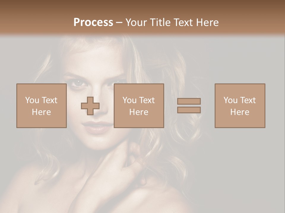 A Woman Posing For A Picture With Her Hand On Her Chest PowerPoint Template
