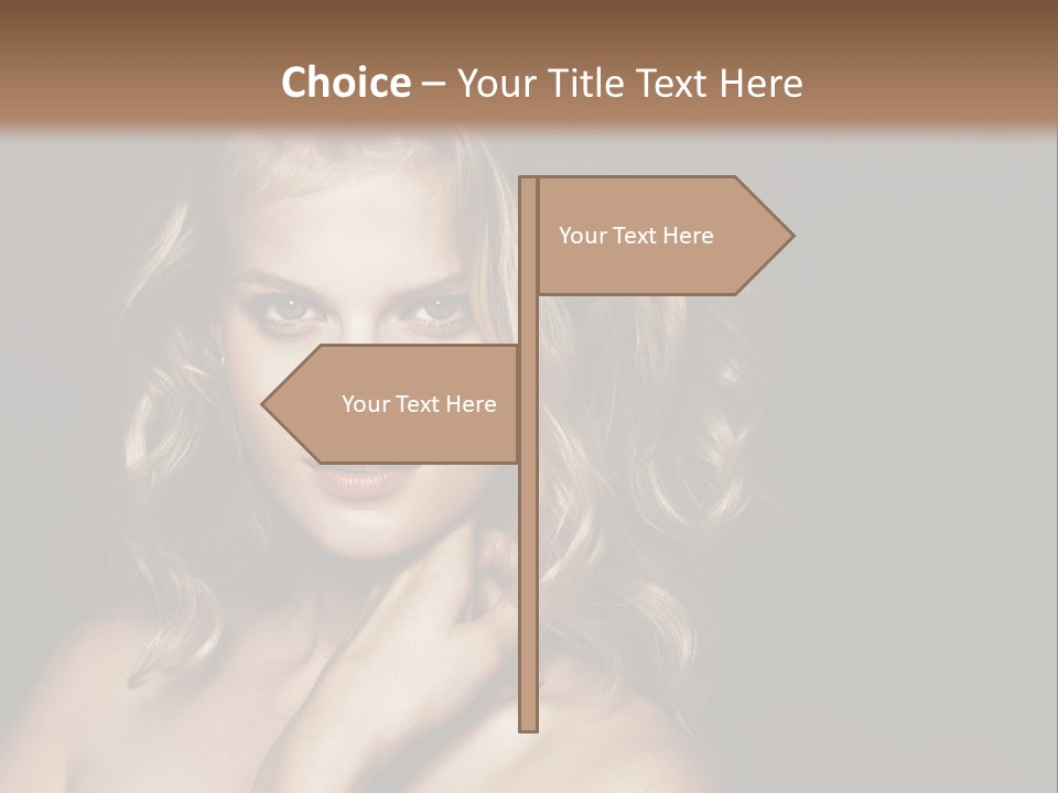 A Woman Posing For A Picture With Her Hand On Her Chest PowerPoint Template