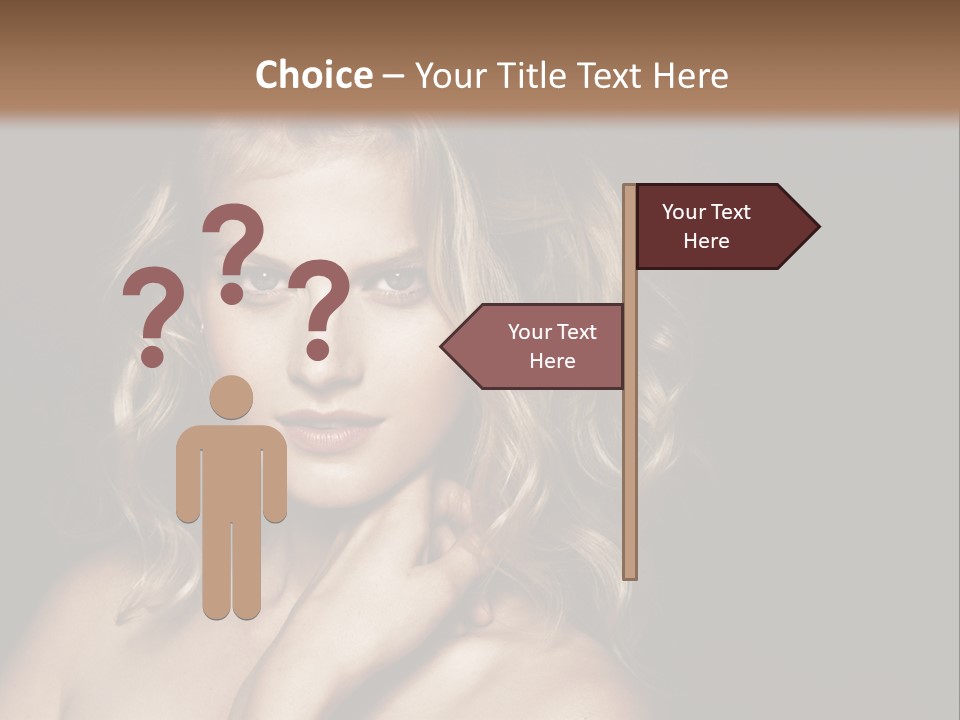 A Woman Posing For A Picture With Her Hand On Her Chest PowerPoint Template