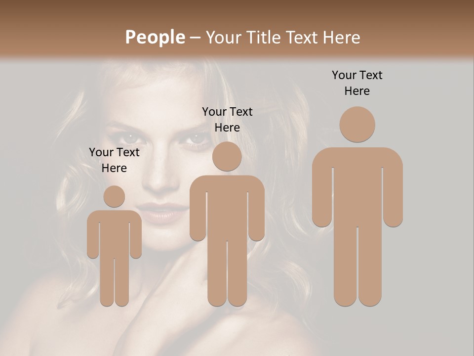 A Woman Posing For A Picture With Her Hand On Her Chest PowerPoint Template