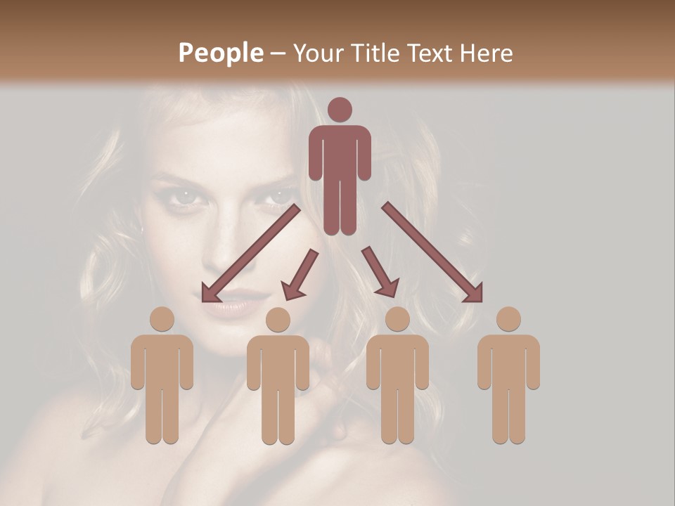 A Woman Posing For A Picture With Her Hand On Her Chest PowerPoint Template