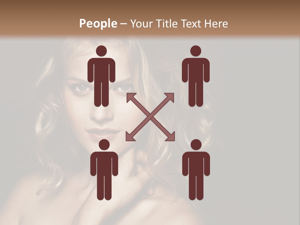 A Woman Posing For A Picture With Her Hand On Her Chest PowerPoint Template