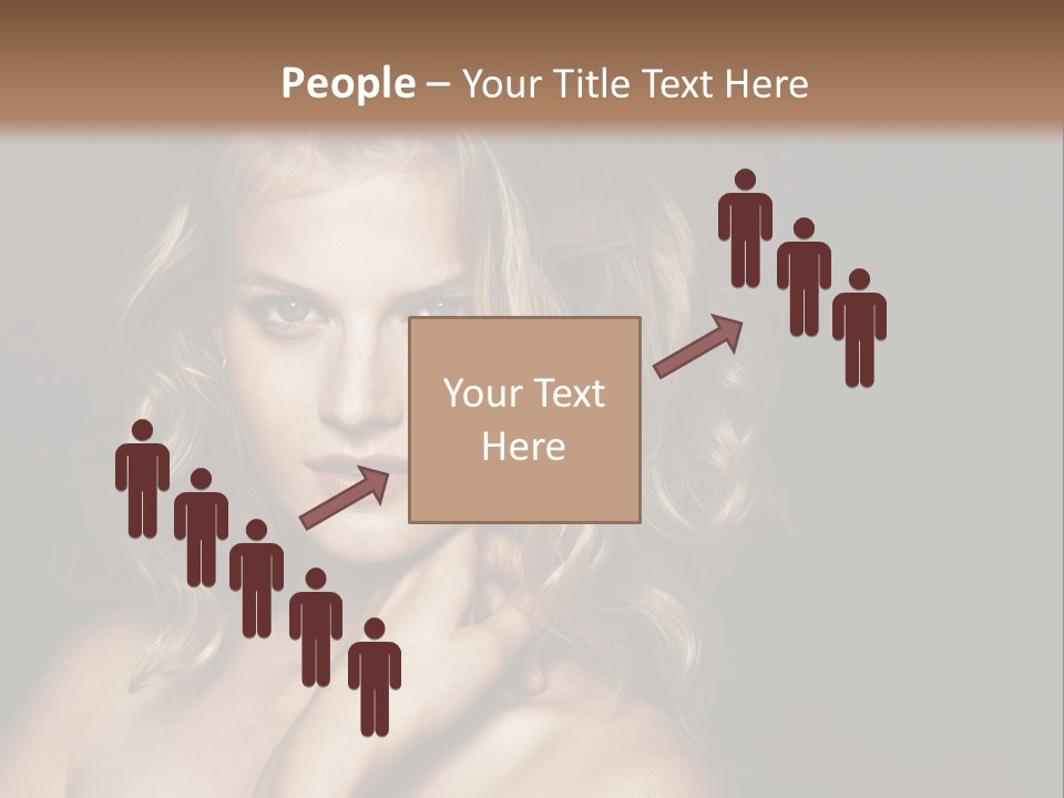 A Woman Posing For A Picture With Her Hand On Her Chest PowerPoint Template