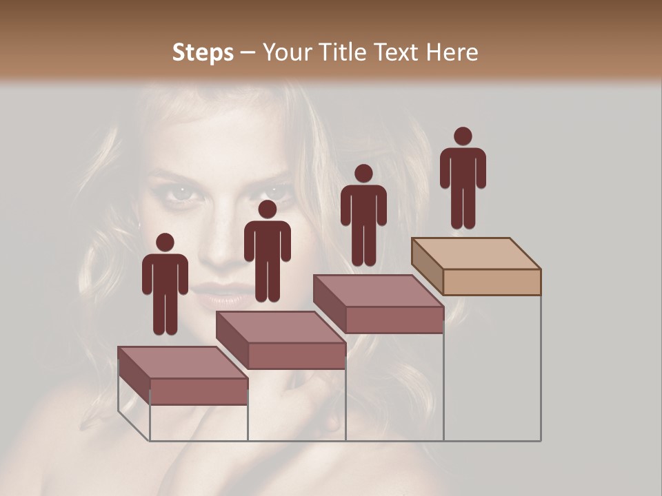 A Woman Posing For A Picture With Her Hand On Her Chest PowerPoint Template