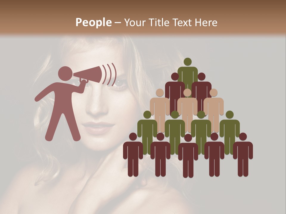 A Woman Posing For A Picture With Her Hand On Her Chest PowerPoint Template