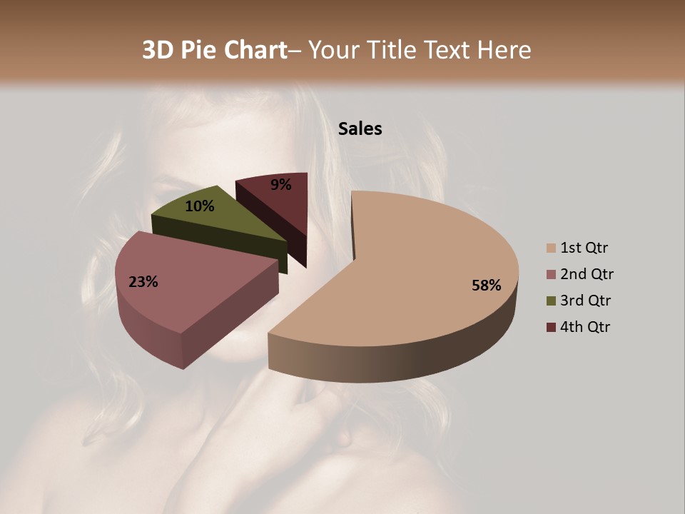 A Woman Posing For A Picture With Her Hand On Her Chest PowerPoint Template