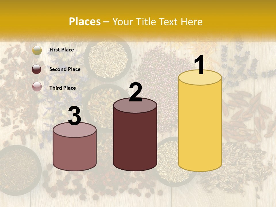A Table Topped With Bowls Filled With Different Types Of Seeds PowerPoint Template