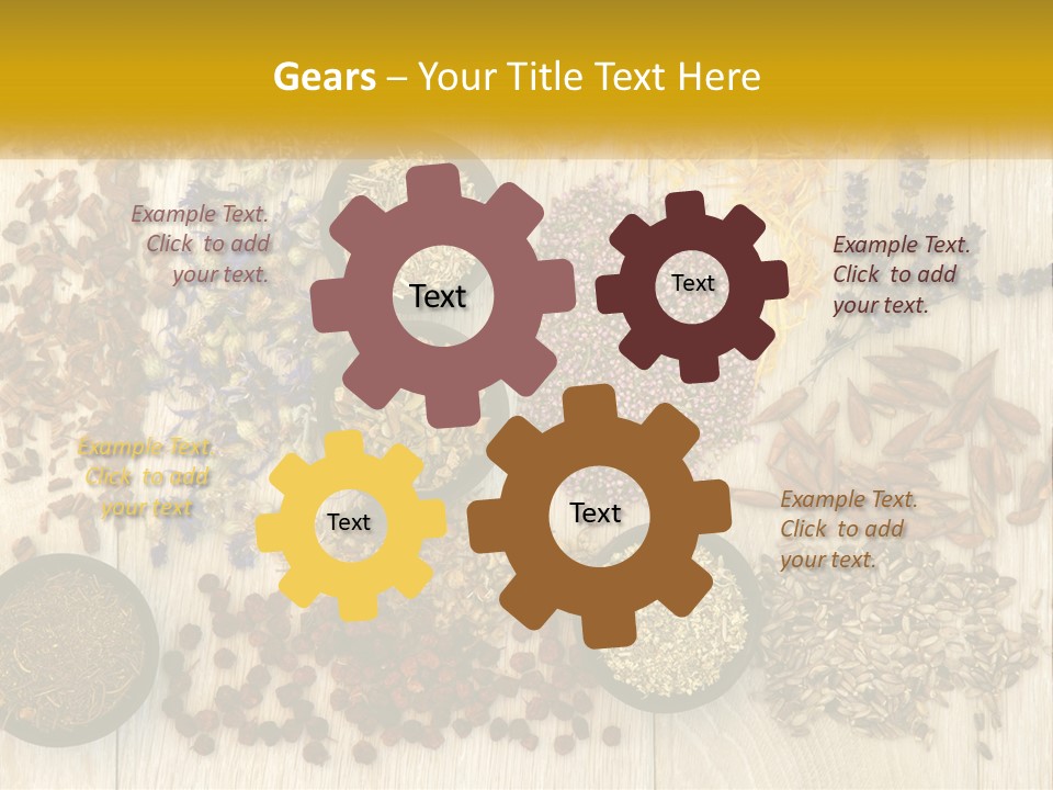 A Table Topped With Bowls Filled With Different Types Of Seeds PowerPoint Template