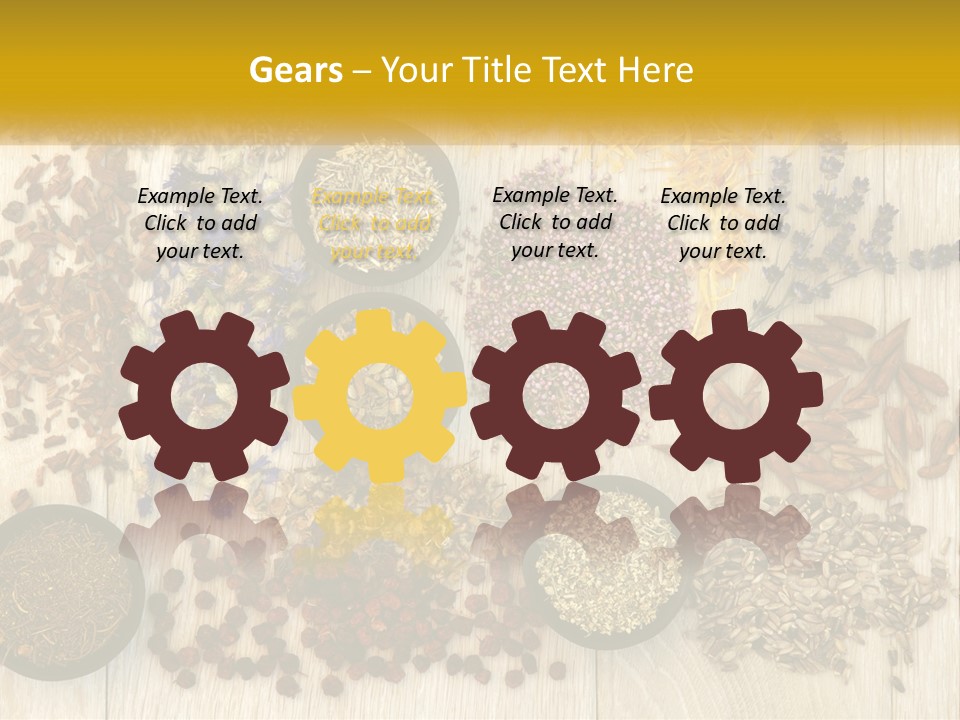 A Table Topped With Bowls Filled With Different Types Of Seeds PowerPoint Template