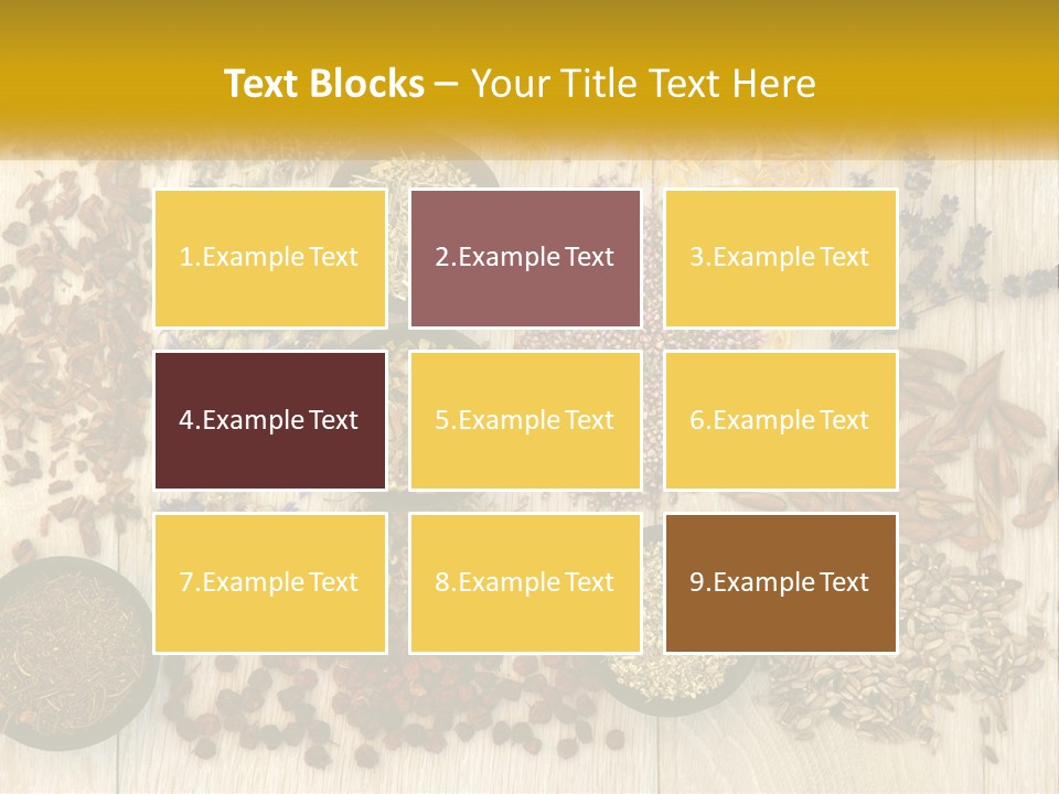 A Table Topped With Bowls Filled With Different Types Of Seeds PowerPoint Template