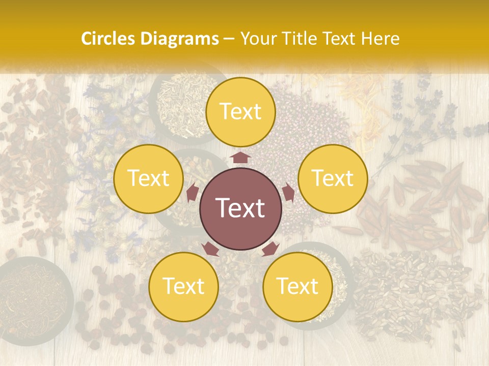A Table Topped With Bowls Filled With Different Types Of Seeds PowerPoint Template
