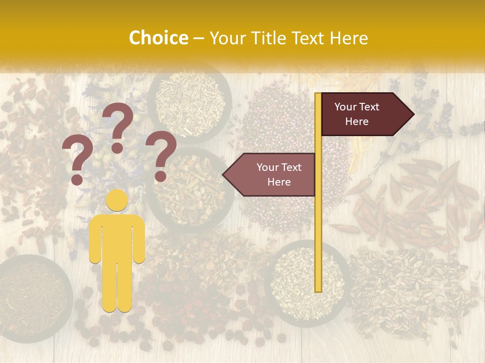 A Table Topped With Bowls Filled With Different Types Of Seeds PowerPoint Template
