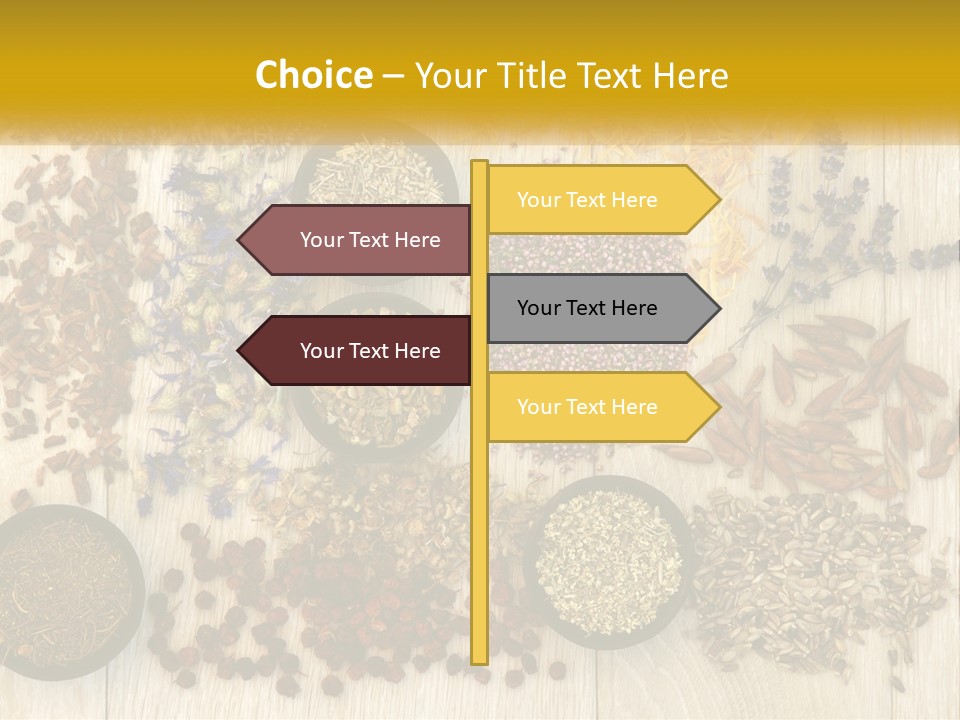 A Table Topped With Bowls Filled With Different Types Of Seeds PowerPoint Template
