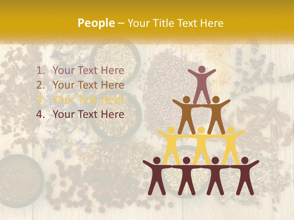 A Table Topped With Bowls Filled With Different Types Of Seeds PowerPoint Template