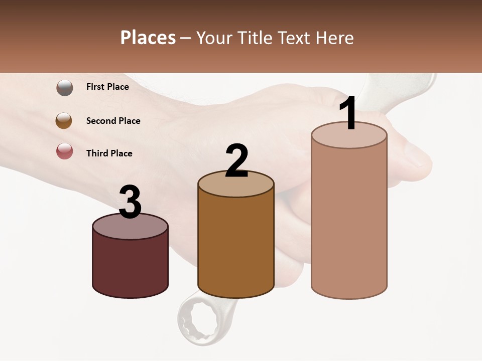 A Person Holding A Wrench In Their Hand PowerPoint Template