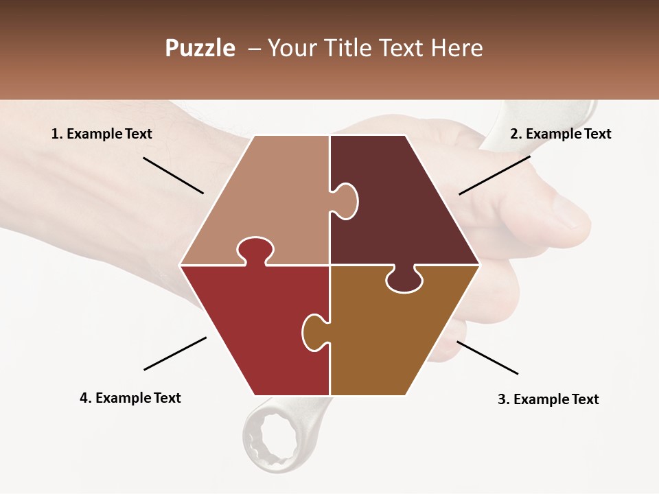 A Person Holding A Wrench In Their Hand PowerPoint Template