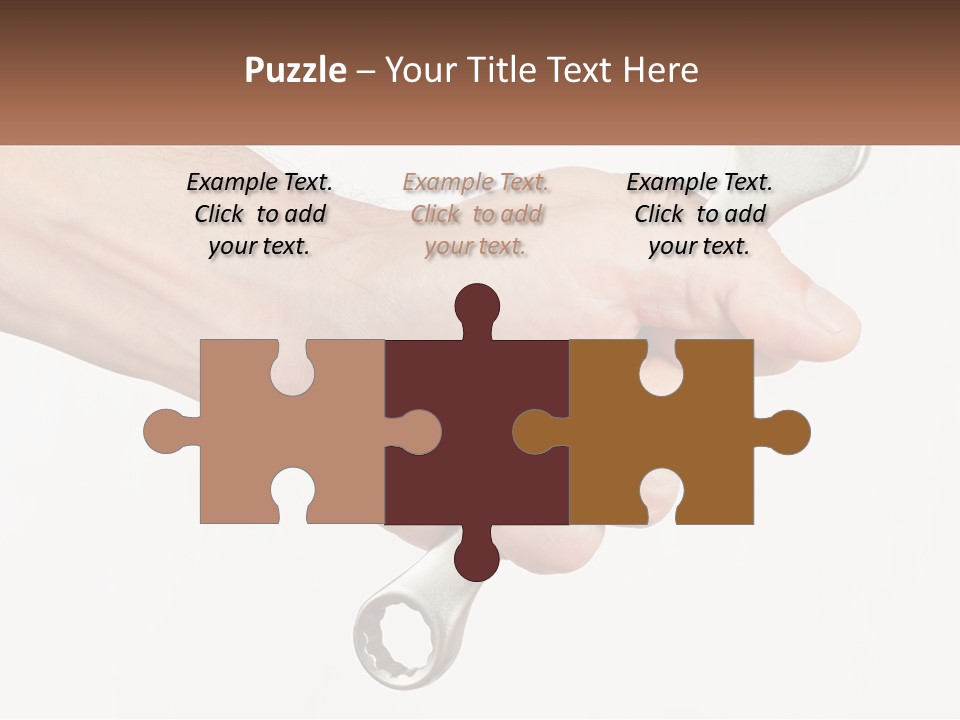 A Person Holding A Wrench In Their Hand PowerPoint Template