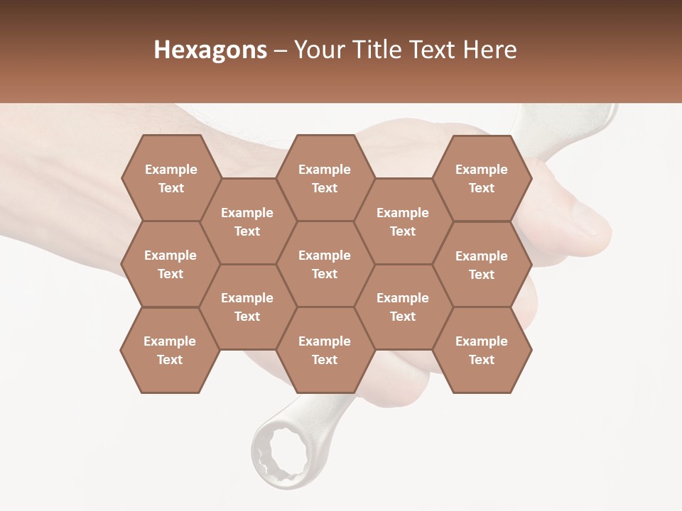 A Person Holding A Wrench In Their Hand PowerPoint Template