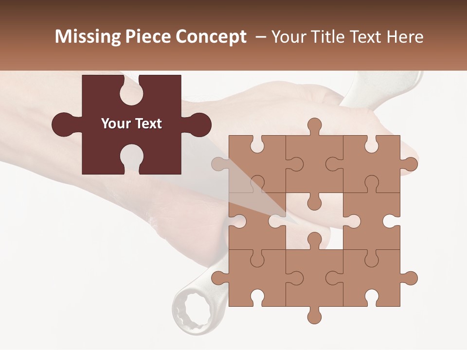 A Person Holding A Wrench In Their Hand PowerPoint Template