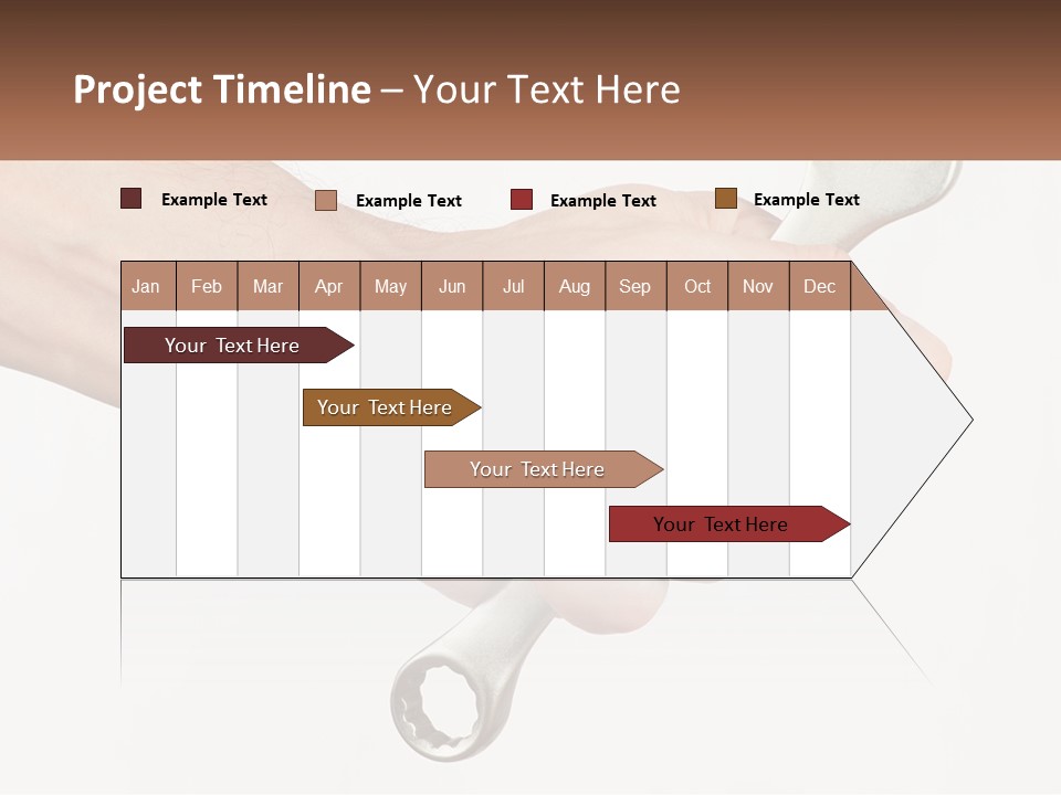 A Person Holding A Wrench In Their Hand PowerPoint Template