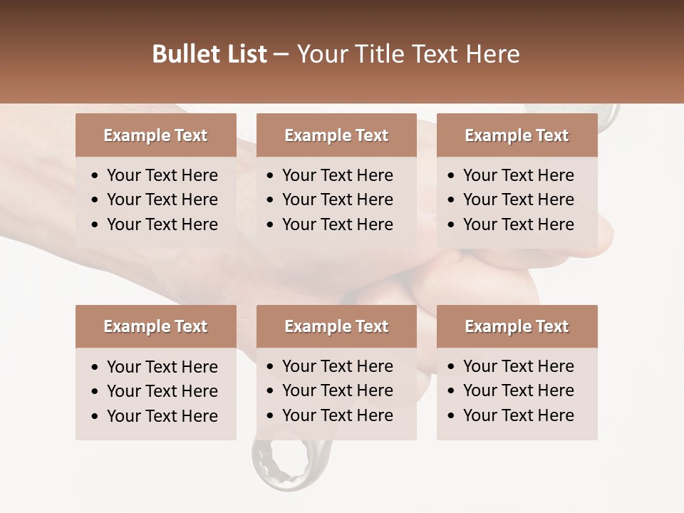 A Person Holding A Wrench In Their Hand PowerPoint Template