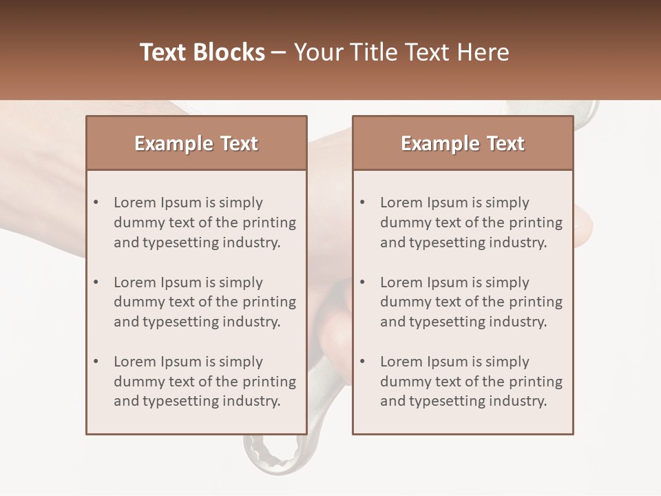 A Person Holding A Wrench In Their Hand PowerPoint Template