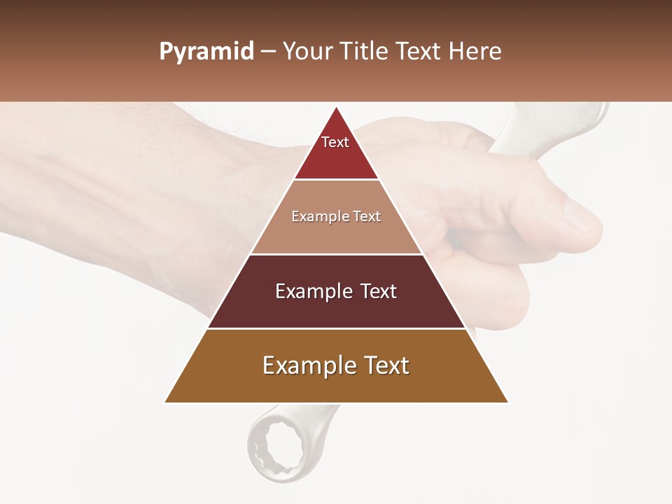 A Person Holding A Wrench In Their Hand PowerPoint Template