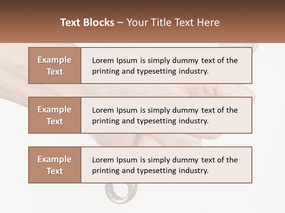 A Person Holding A Wrench In Their Hand PowerPoint Template