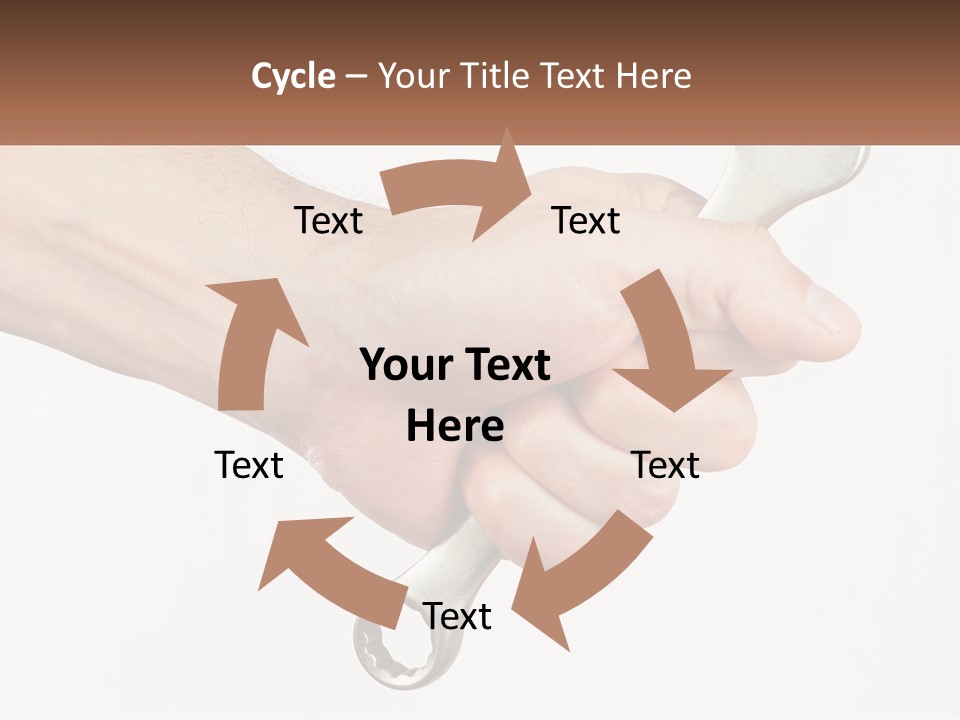 A Person Holding A Wrench In Their Hand PowerPoint Template