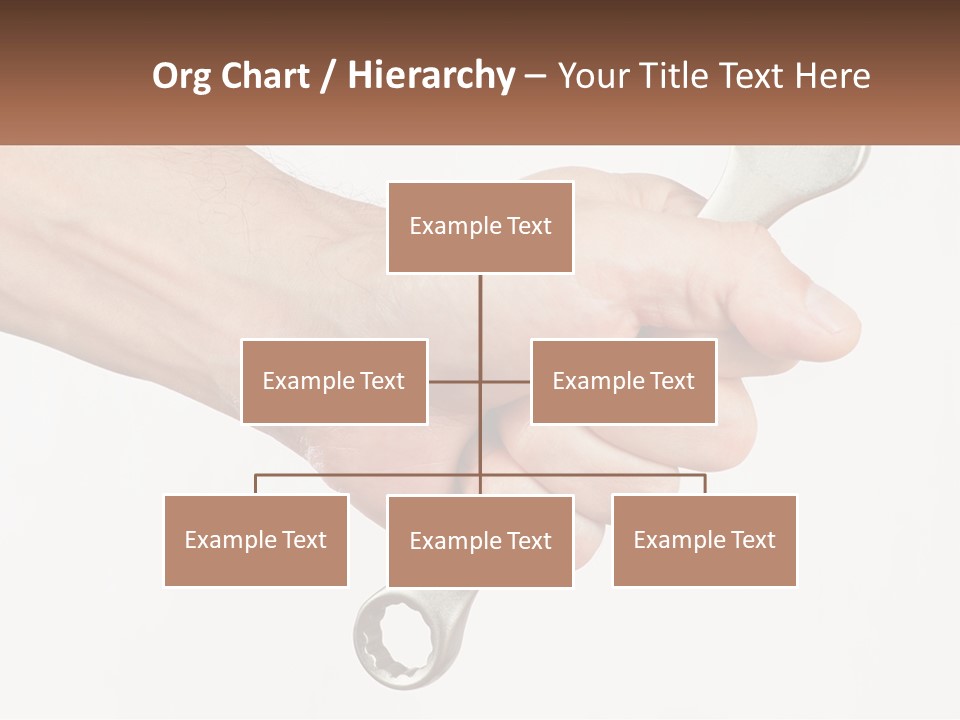 A Person Holding A Wrench In Their Hand PowerPoint Template