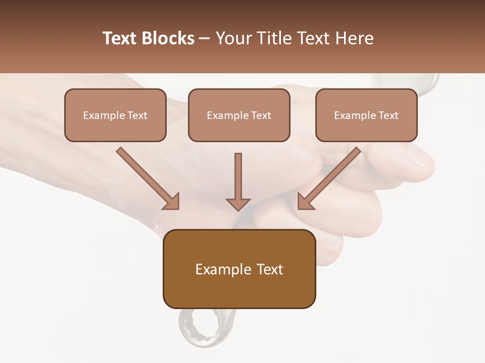 A Person Holding A Wrench In Their Hand PowerPoint Template