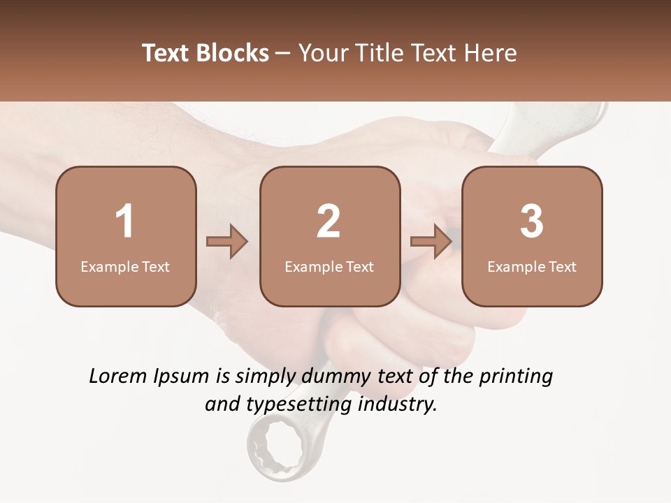 A Person Holding A Wrench In Their Hand PowerPoint Template