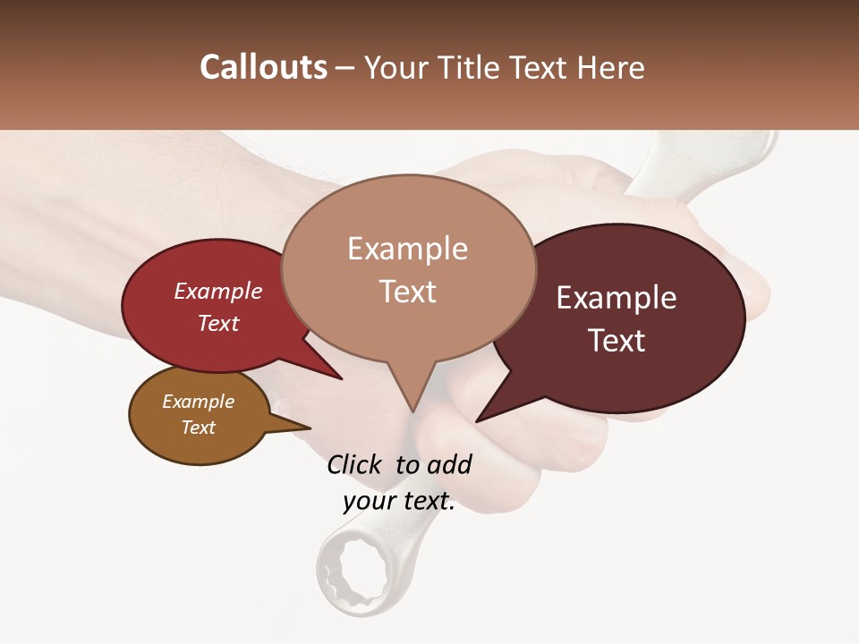 A Person Holding A Wrench In Their Hand PowerPoint Template