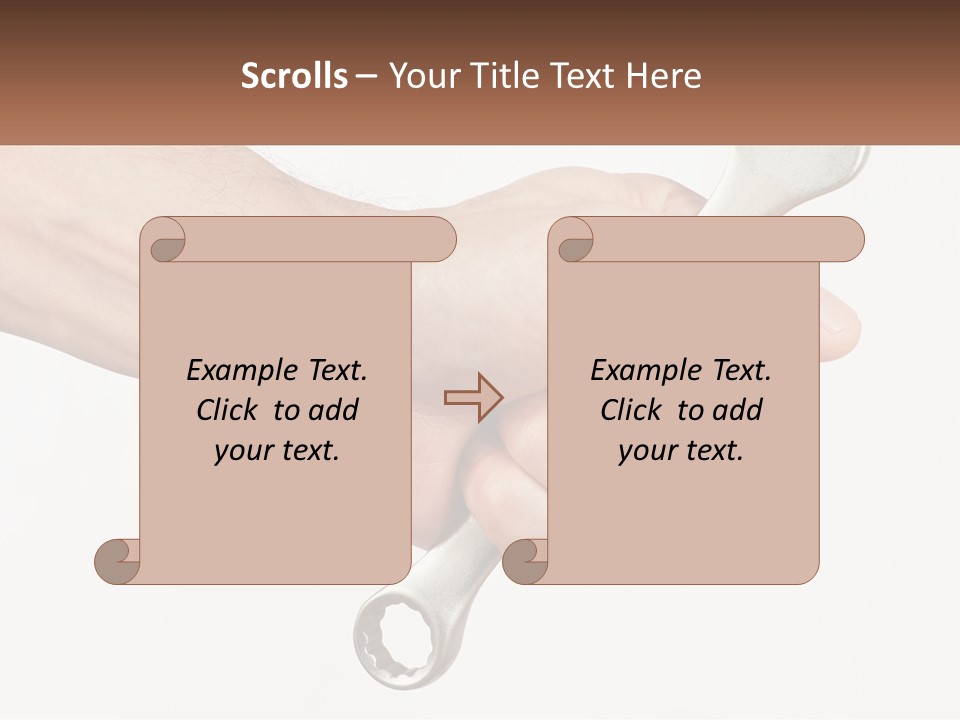 A Person Holding A Wrench In Their Hand PowerPoint Template