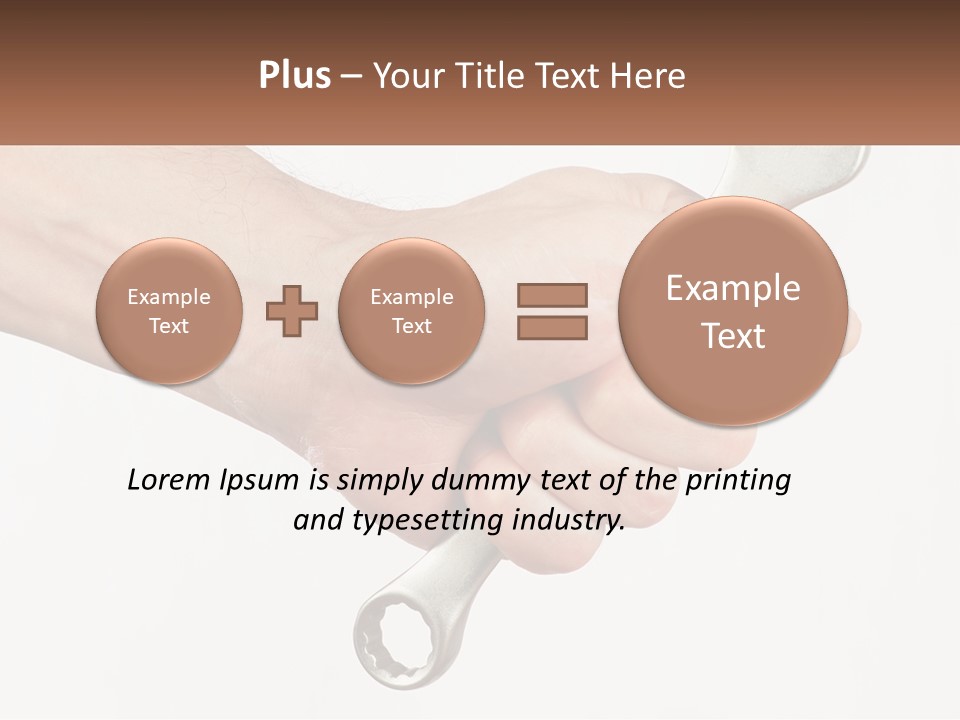 A Person Holding A Wrench In Their Hand PowerPoint Template