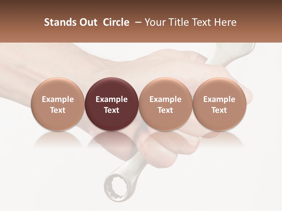 A Person Holding A Wrench In Their Hand PowerPoint Template